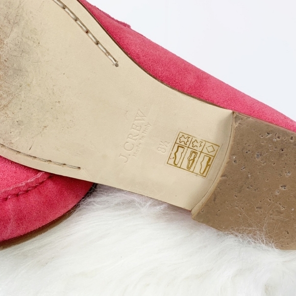 J. Crew James Loafers Fuchsia Hot Pink Suede EUC - Picture 7 of 8